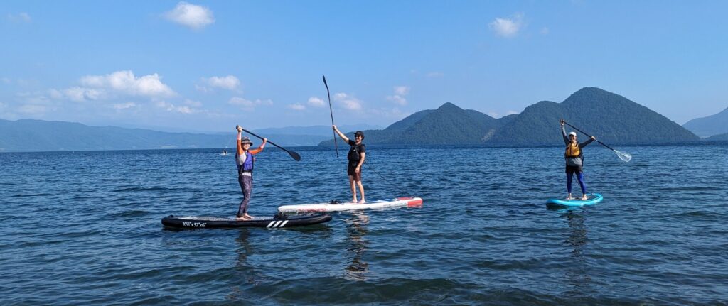 洞爺湖でSUP体験 当日はご相談ください。